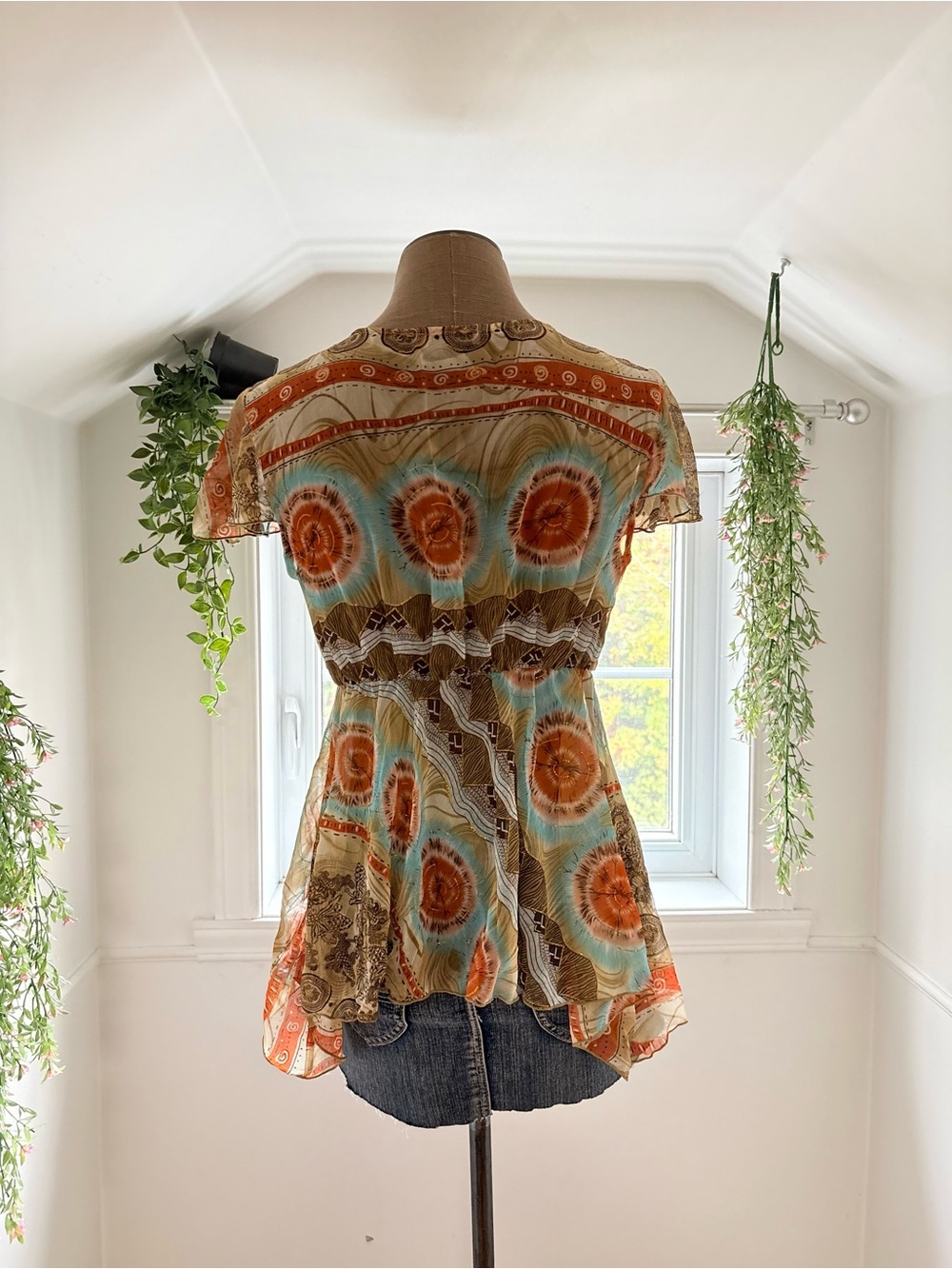 Y2K beaded V-Neck Blouse - Picture 3 of 5